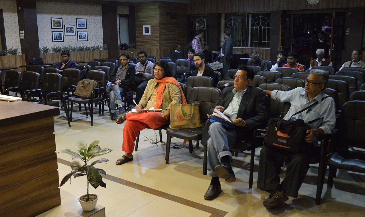 Journalists at a press conference